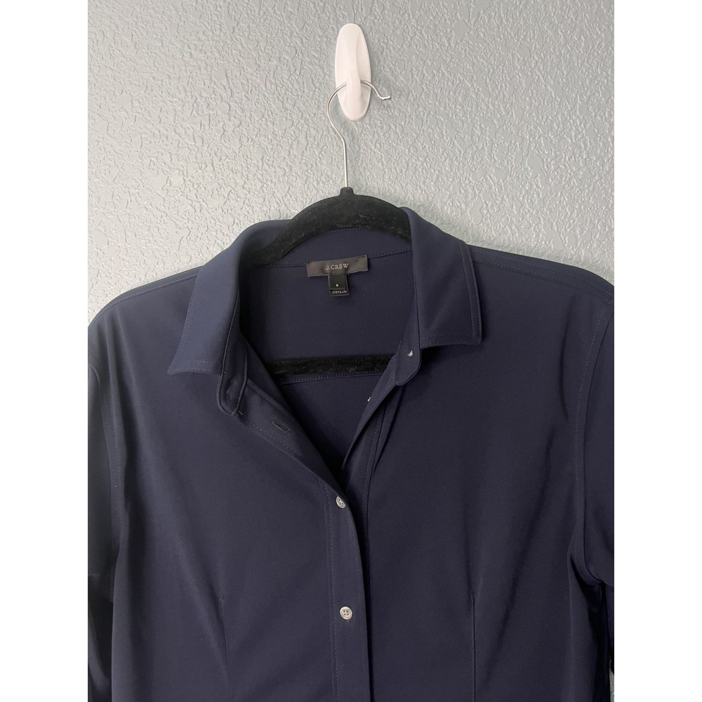 J Crew Navy Button Down Shirt Dress Size Small - Picture 9 of 9